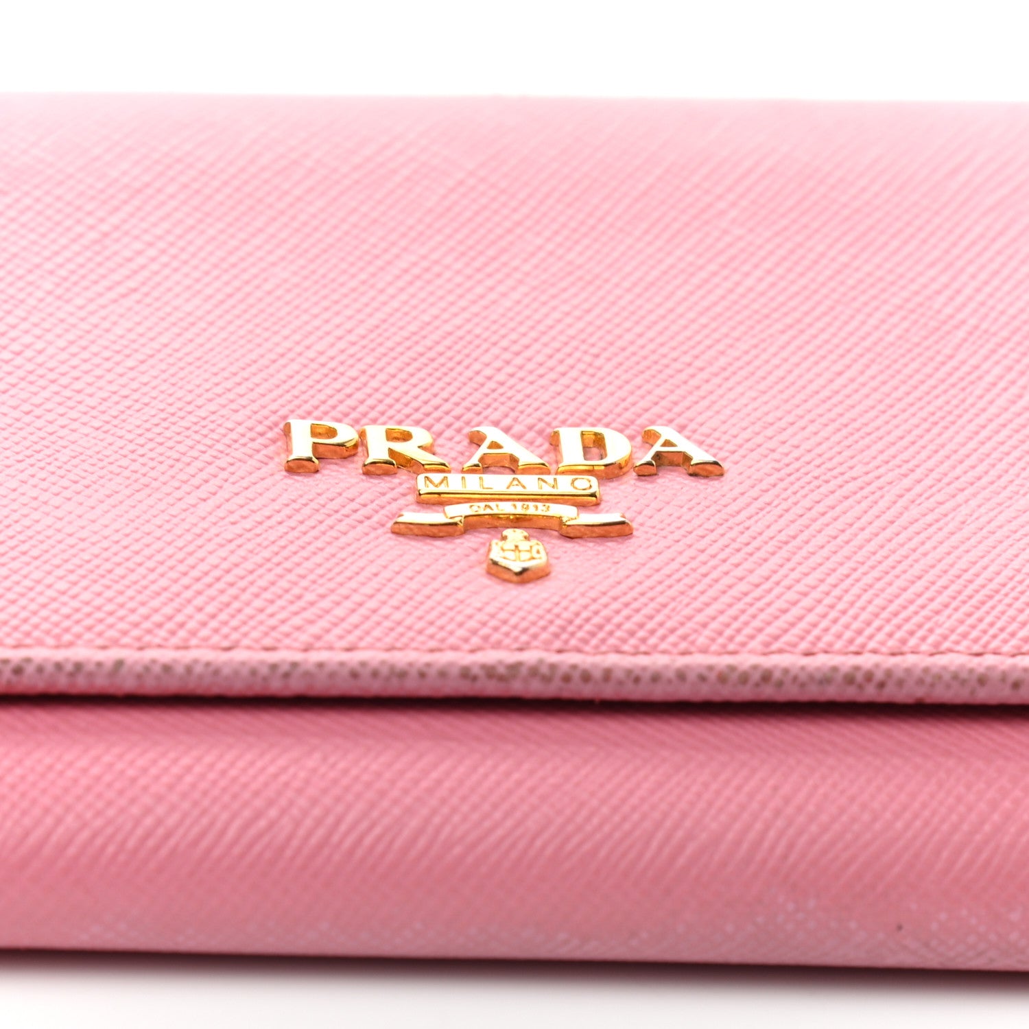 Prada Saffiano Metal Continental Flap Wallet Begonia 7 of 11