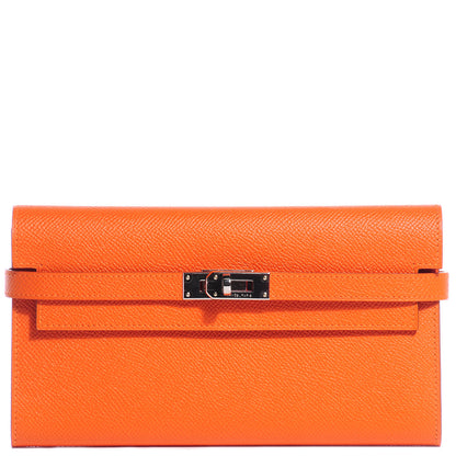 Hermes Epsom Kelly Longue Wallet Orange 1 of 18