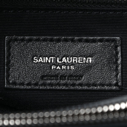 Saint Laurent Calfskin Y Quilted Monogram Small Loulou Shopper Grey 6 of 9