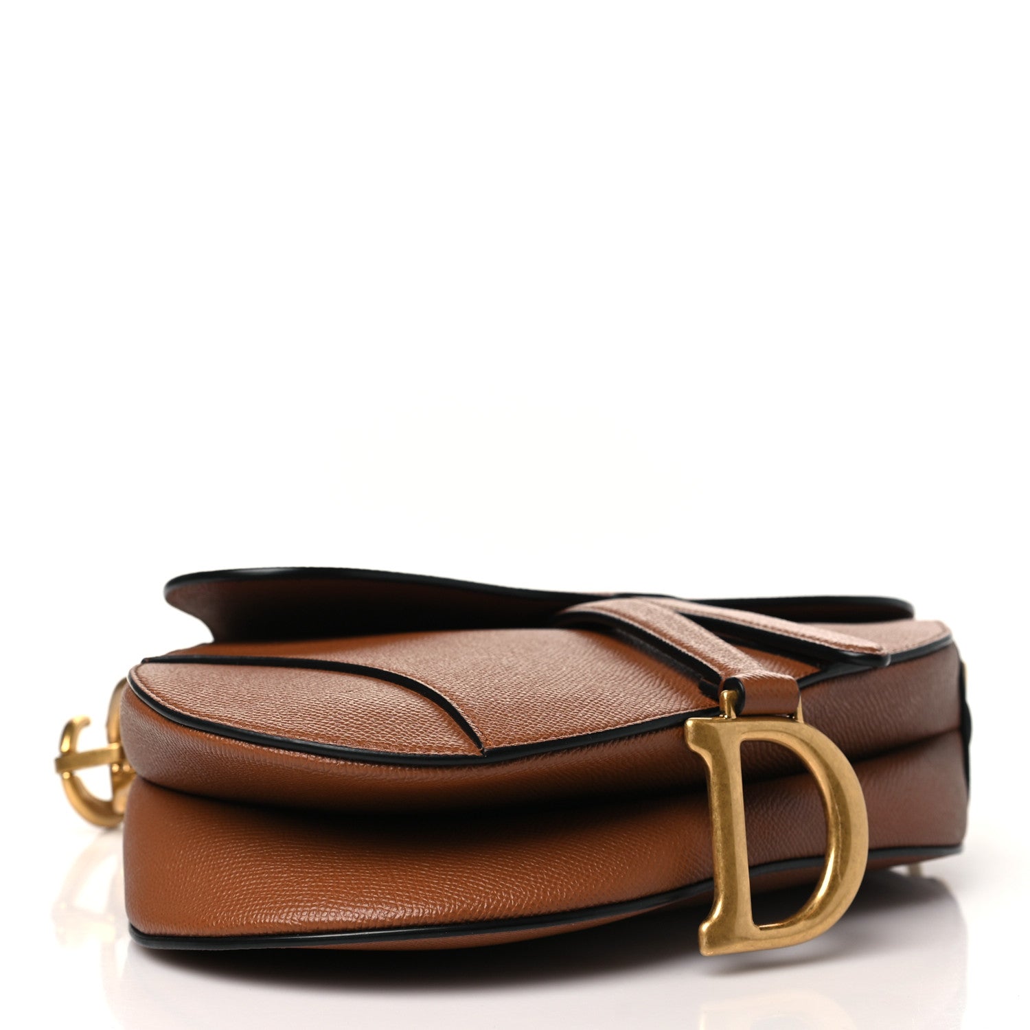 Christian Dior Grained Calfskin Saddle Bag Camello 4 of 11