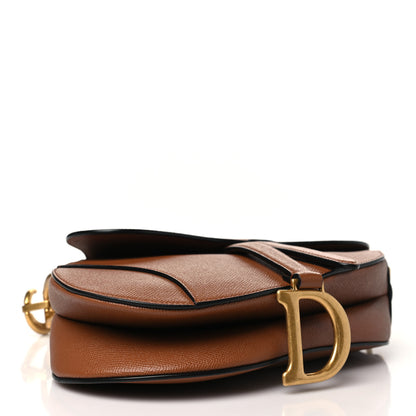 Christian Dior Grained Calfskin Saddle Bag Camello 4 of 11