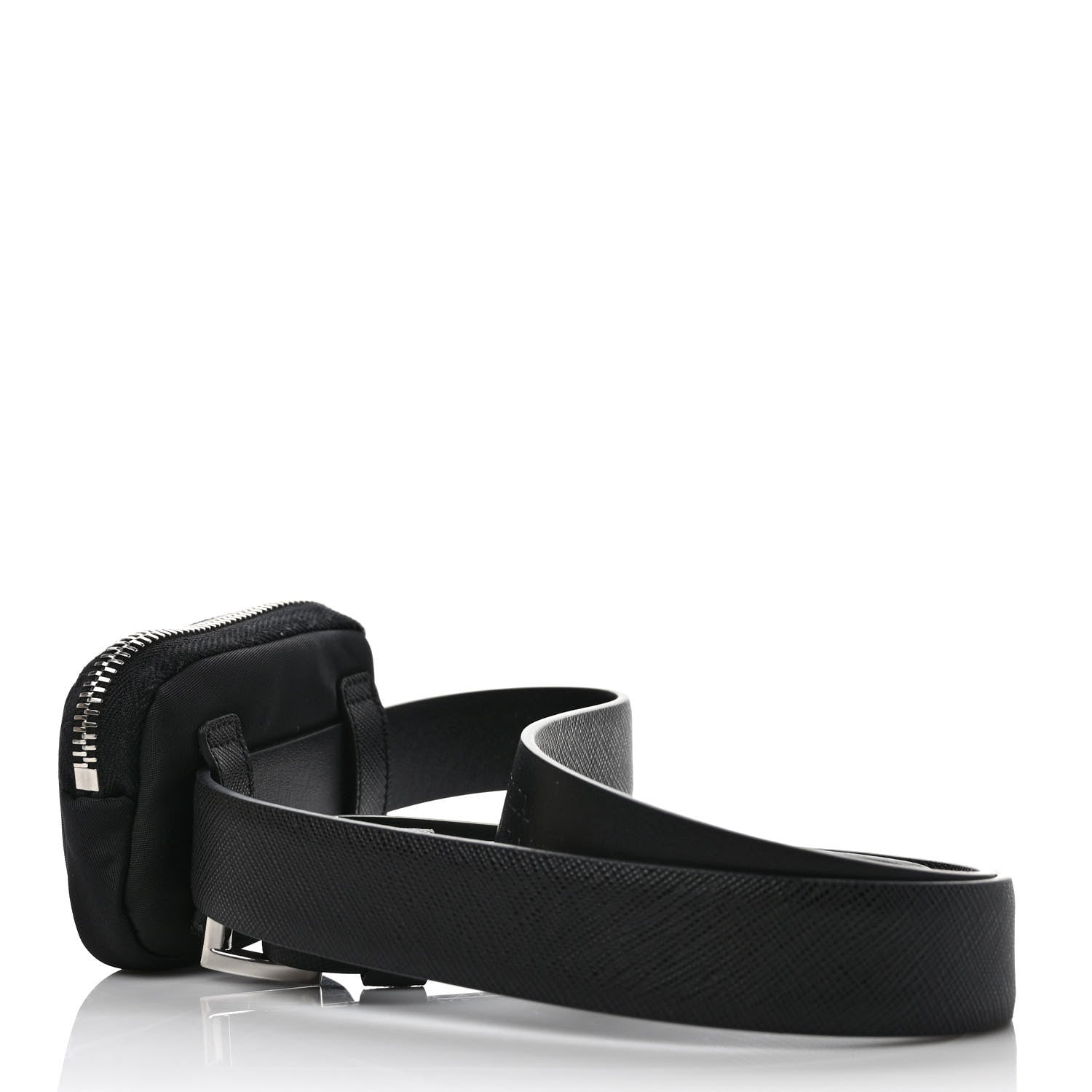 Prada Saffiano Belt With Nylon Pouch Black 3 of 10