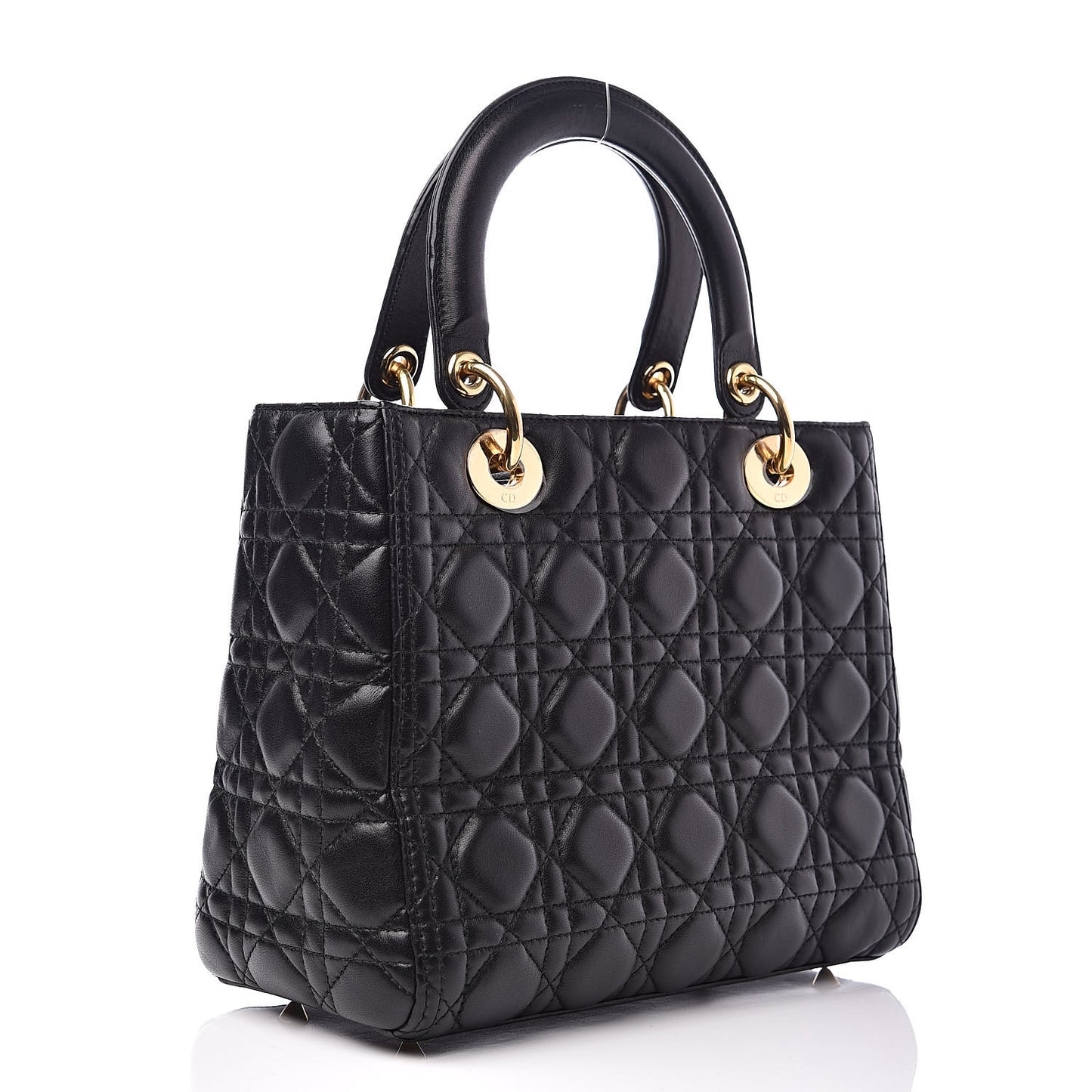 Lambskin Cannage Medium Lady Dior Black