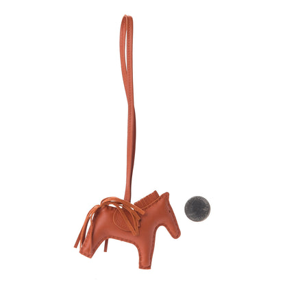 Hermes Milo Lambskin Grigri Rodeo Horse Bag Charm PM Cornaline 2 of 4