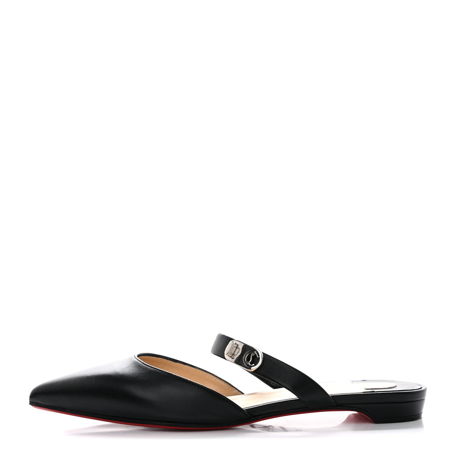 Christian Louboutin Nappa Choc Lock Flats 37 Black 1 of 9
