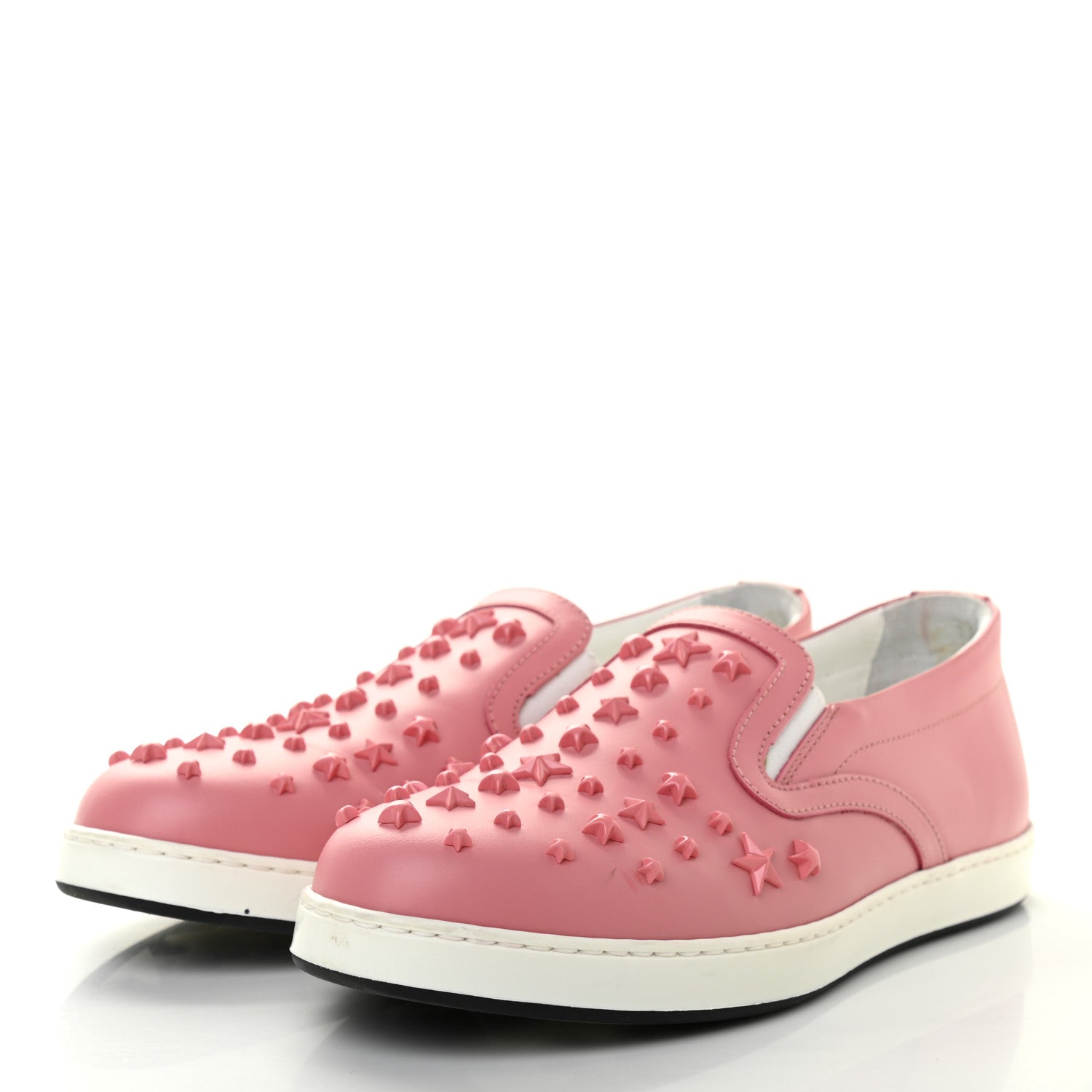 Jimmy Choo Calfskin Grove Sneakers 37.5 Pink 3 of 18