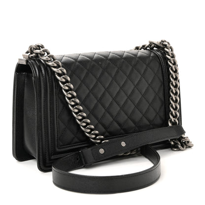 Chanel Caviar Quilted Medium Boy Flap Black 3 of 11
