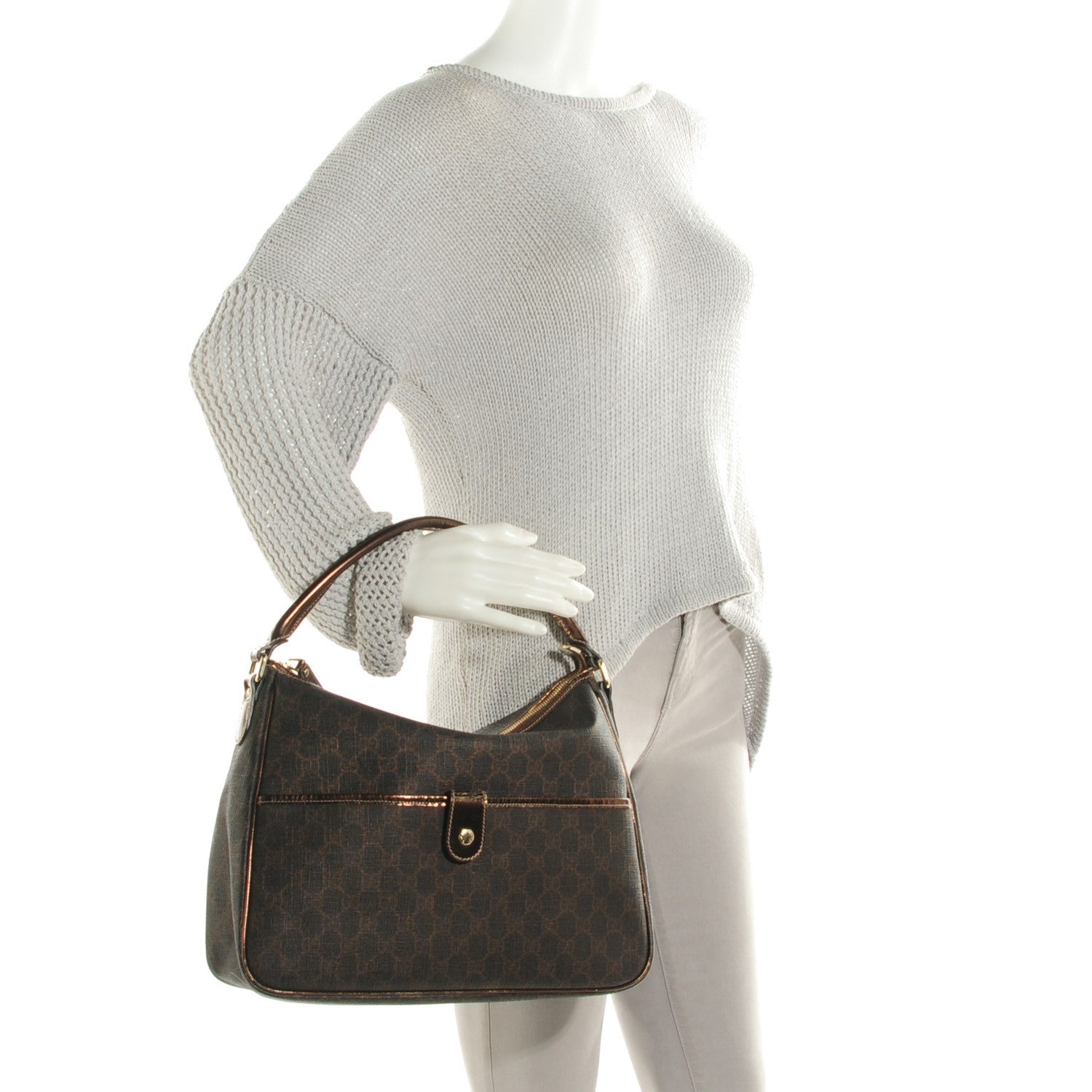 Gucci Monogram GG Plus Joy Hobo Bronze 2 of 8