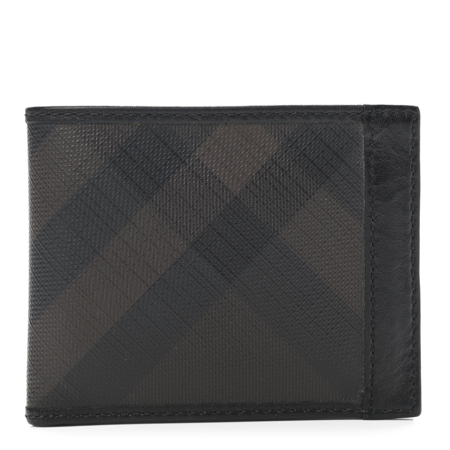 Burberry Smoked Check Hipfold Bi-Fold Wallet Charcoal 1 of 8