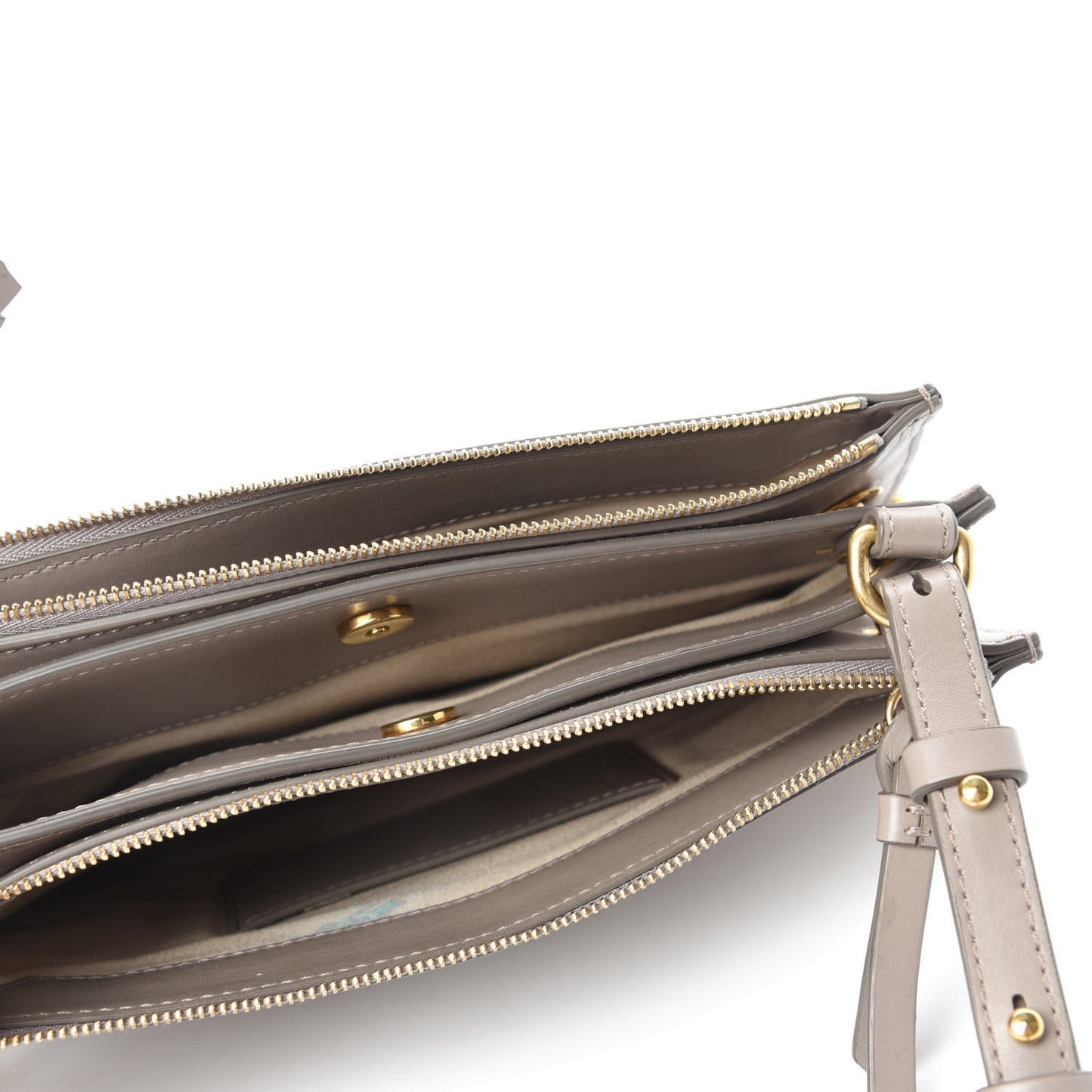 Calfskin Suede Mini Roy Bag Motty Grey