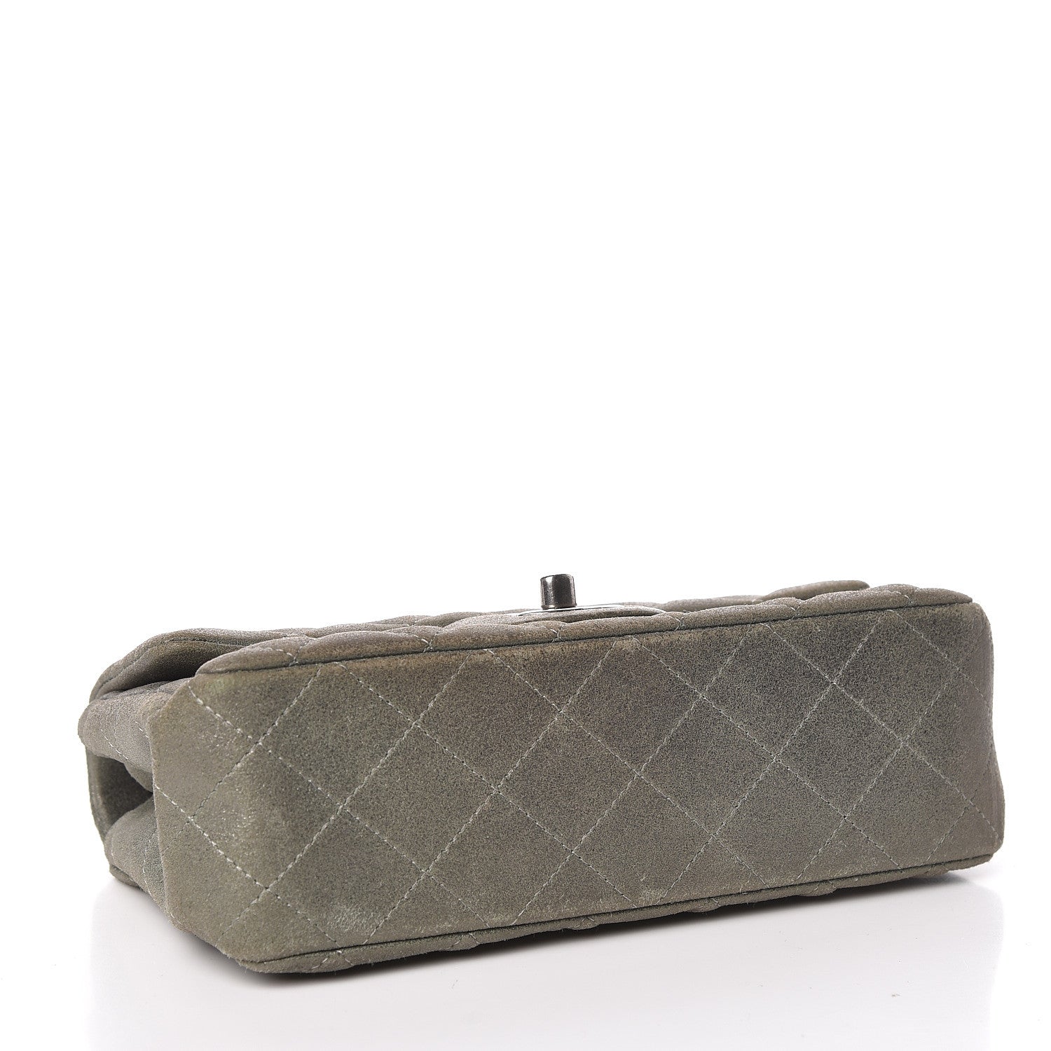 Chanel Iridescent Lambskin Quilted Mini Rectangular Flap Khaki 4 of 14