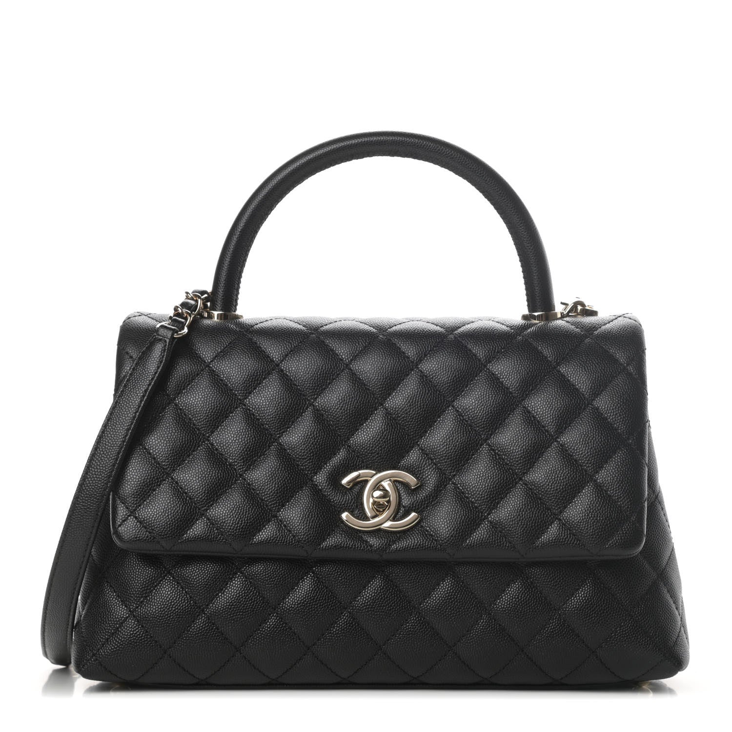Chanel Caviar Quilted Medium Coco Handle Flap Black 1 of 5