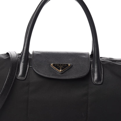 Prada Tessuto Nylon Saffiano Tote Black 12 of 15