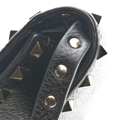 Valentino Garavani Pebbled Calfskin Medium Rockstud Flip Lock Crossbody Bag Black 12 of 12