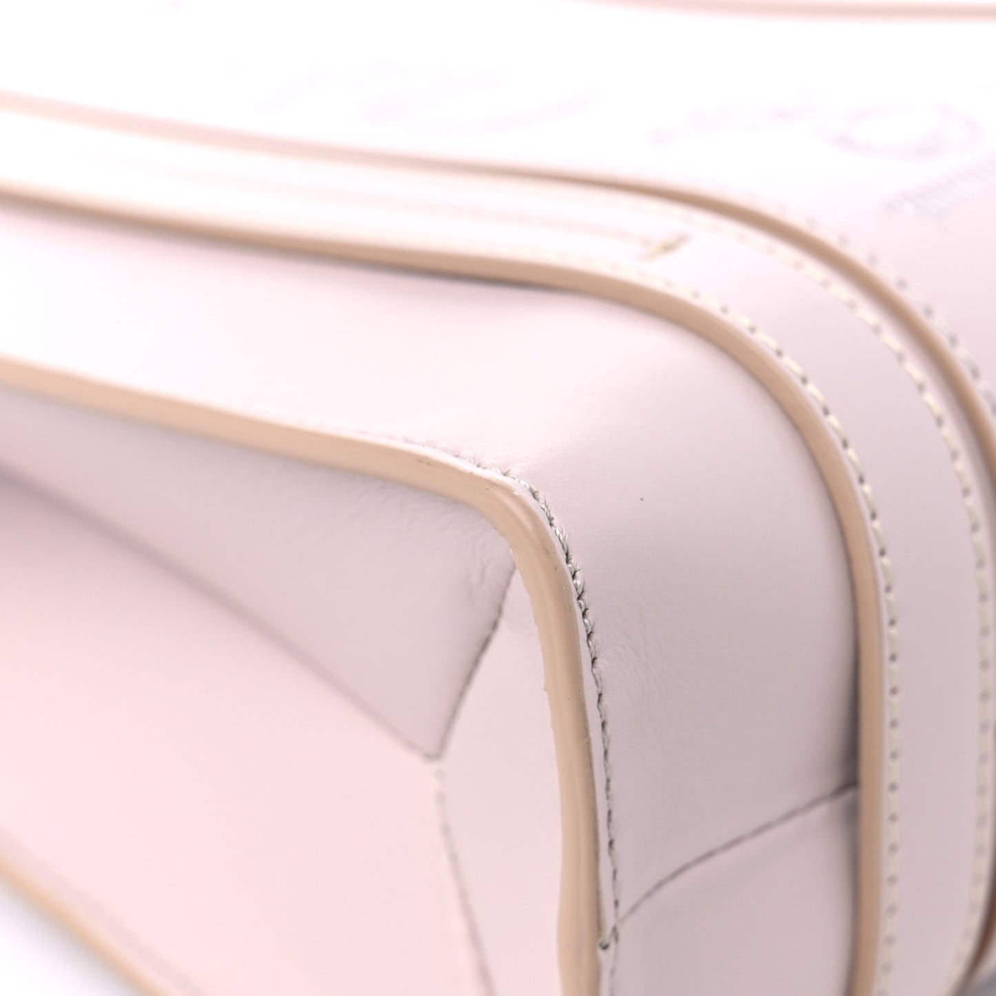 Calfskin Small Woody Ribbon Tote Cement Pink