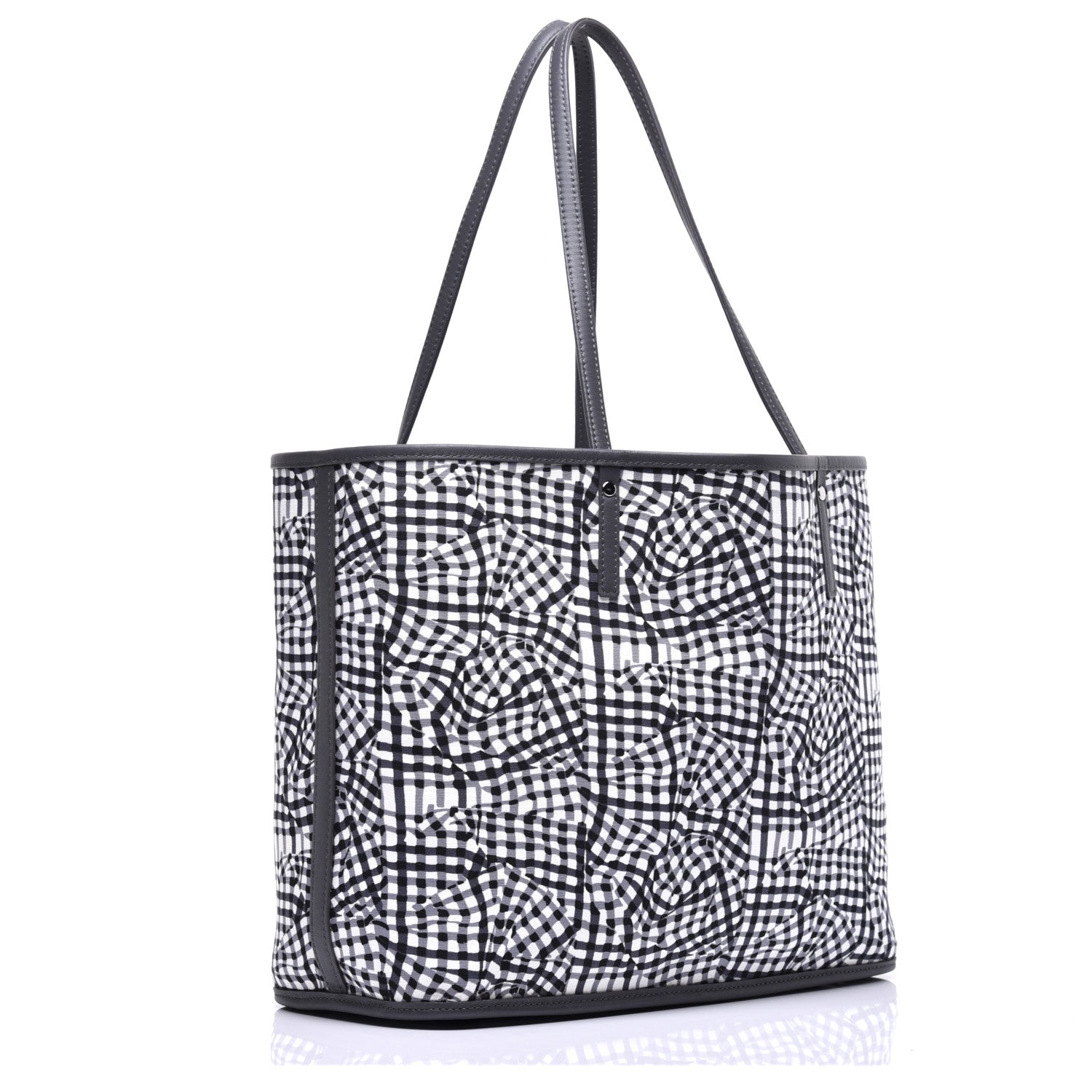 MCM Visetos Medium Reversible Shopper Tote Phantom Grey 6 of 16