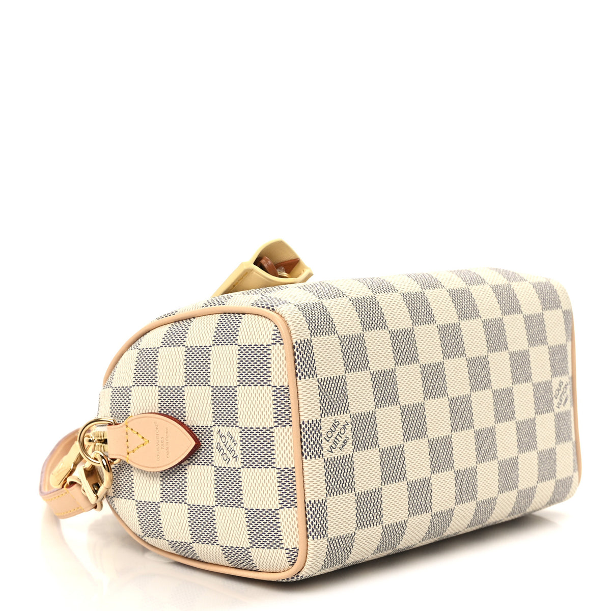 Damier Azur Braided Nano Speedy Banana Yellow