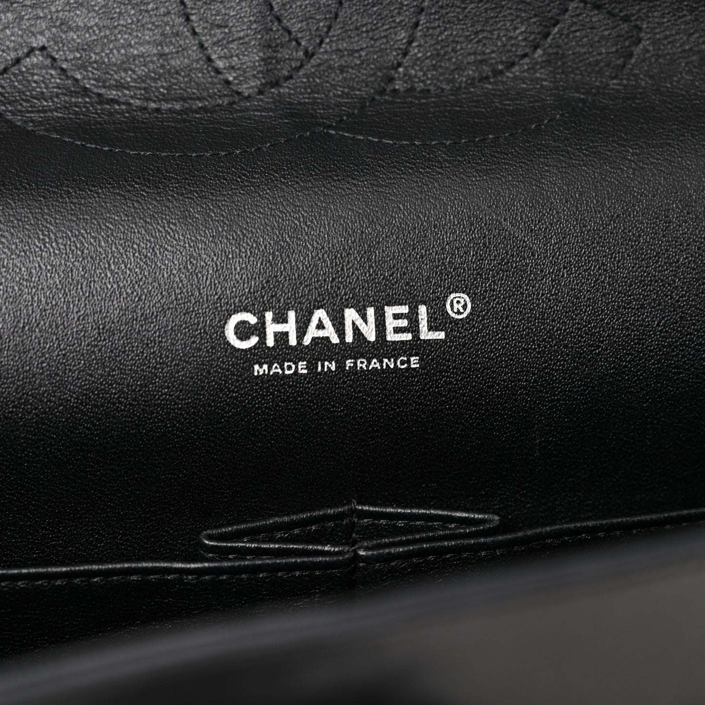 Patent Quilted Maxi Double Flap Black