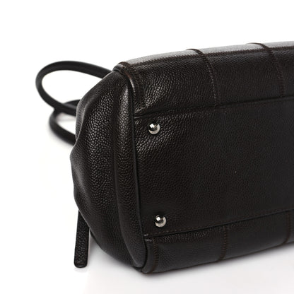 Chanel Caviar Square Stitched Tote Dark Brown 9 of 12