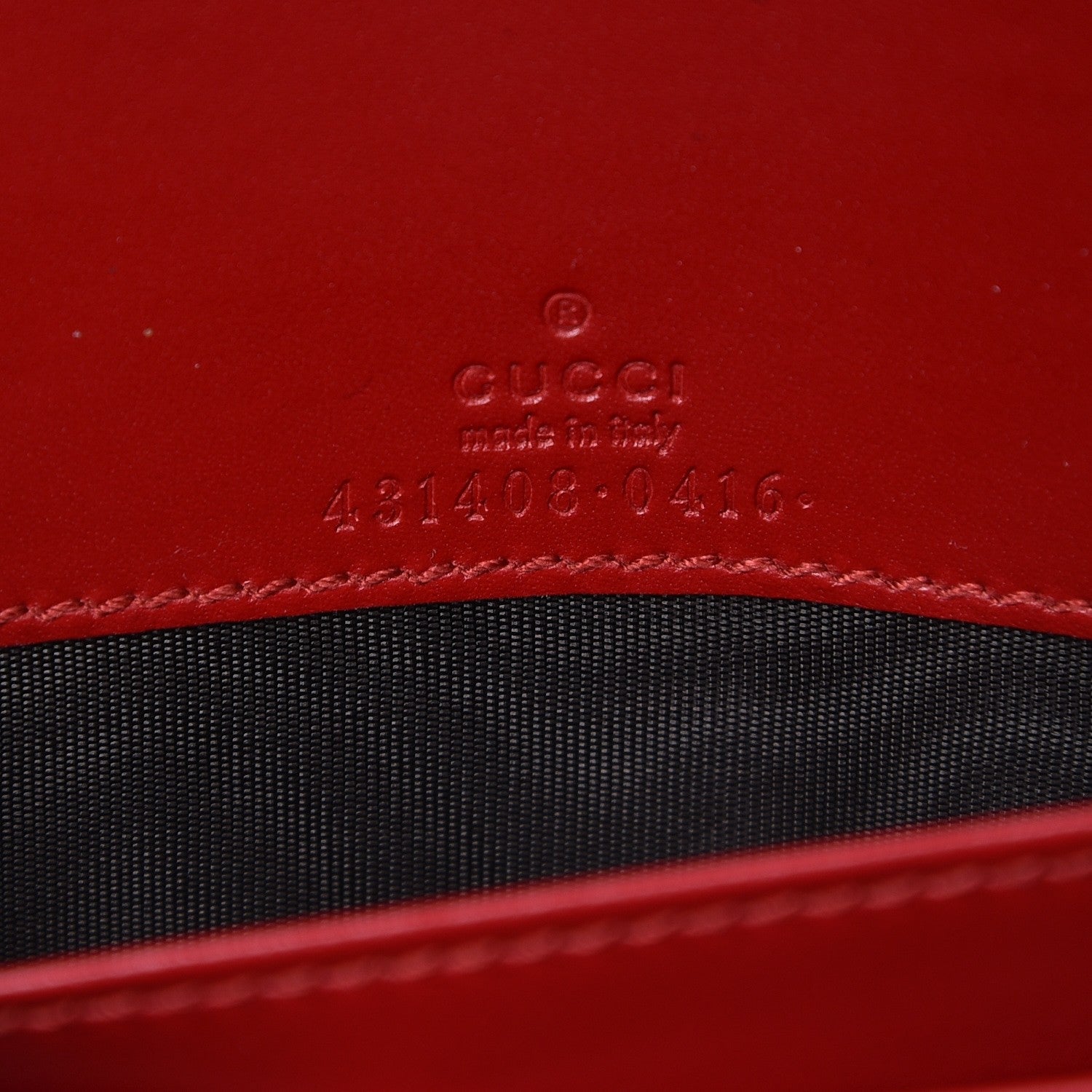 Gucci Guccissima Signature Bowy Chain Wallet Hibiscus Red 5 of 6