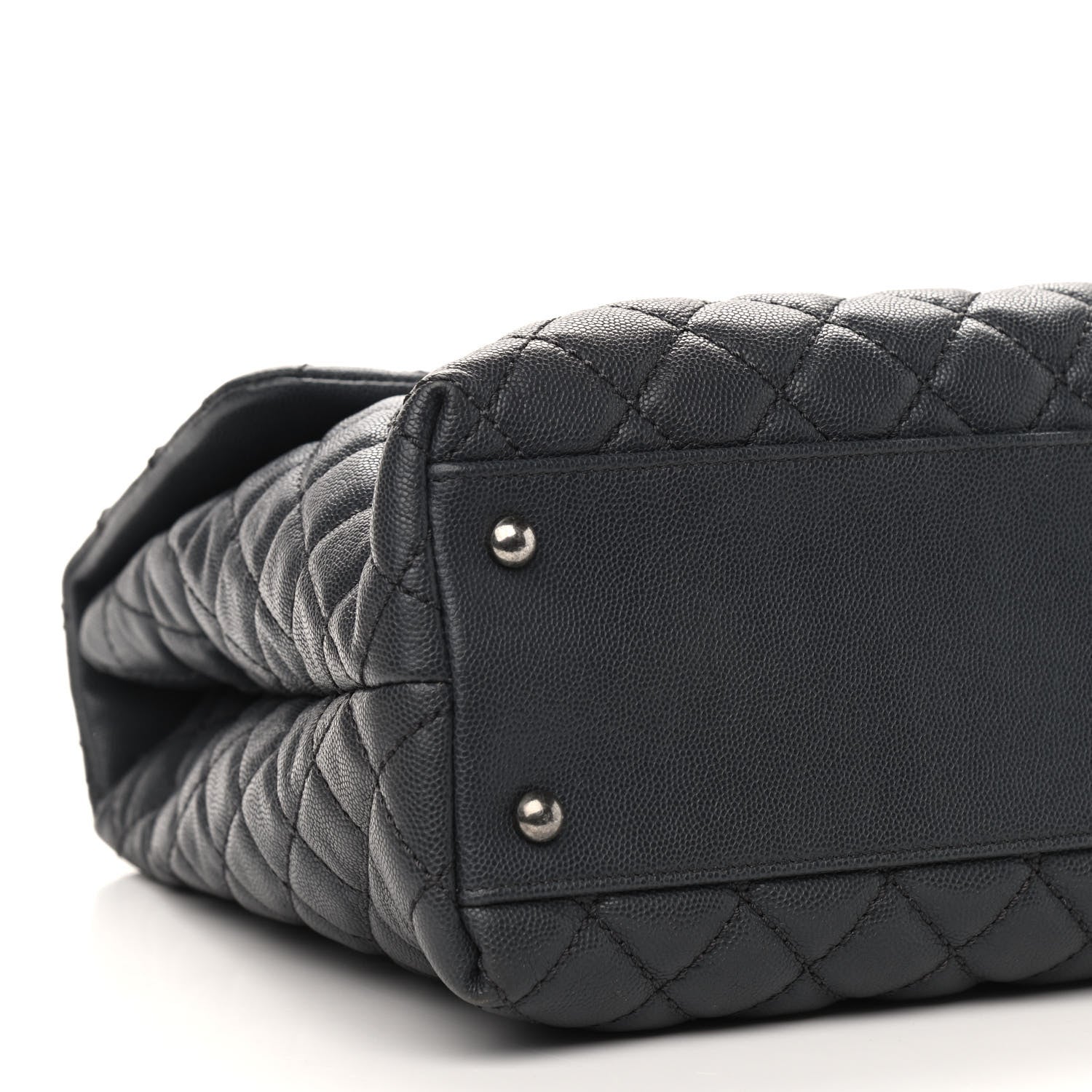Chanel Caviar Lizard Quilted Large Coco Handle Flap Grey 8 of 9