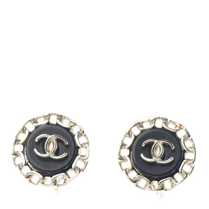 Chanel CC Chain Clip On Earrings Golden Black 1 of 4