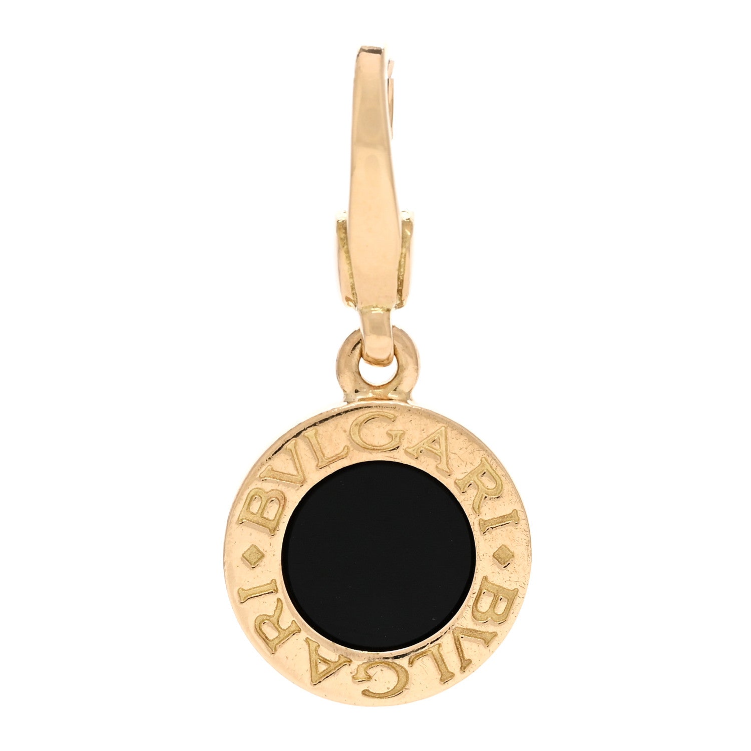 Bulgari 18K Yellow Gold Black Onyx BVLGARI BVLGARI Charm Pendant 1 of 3