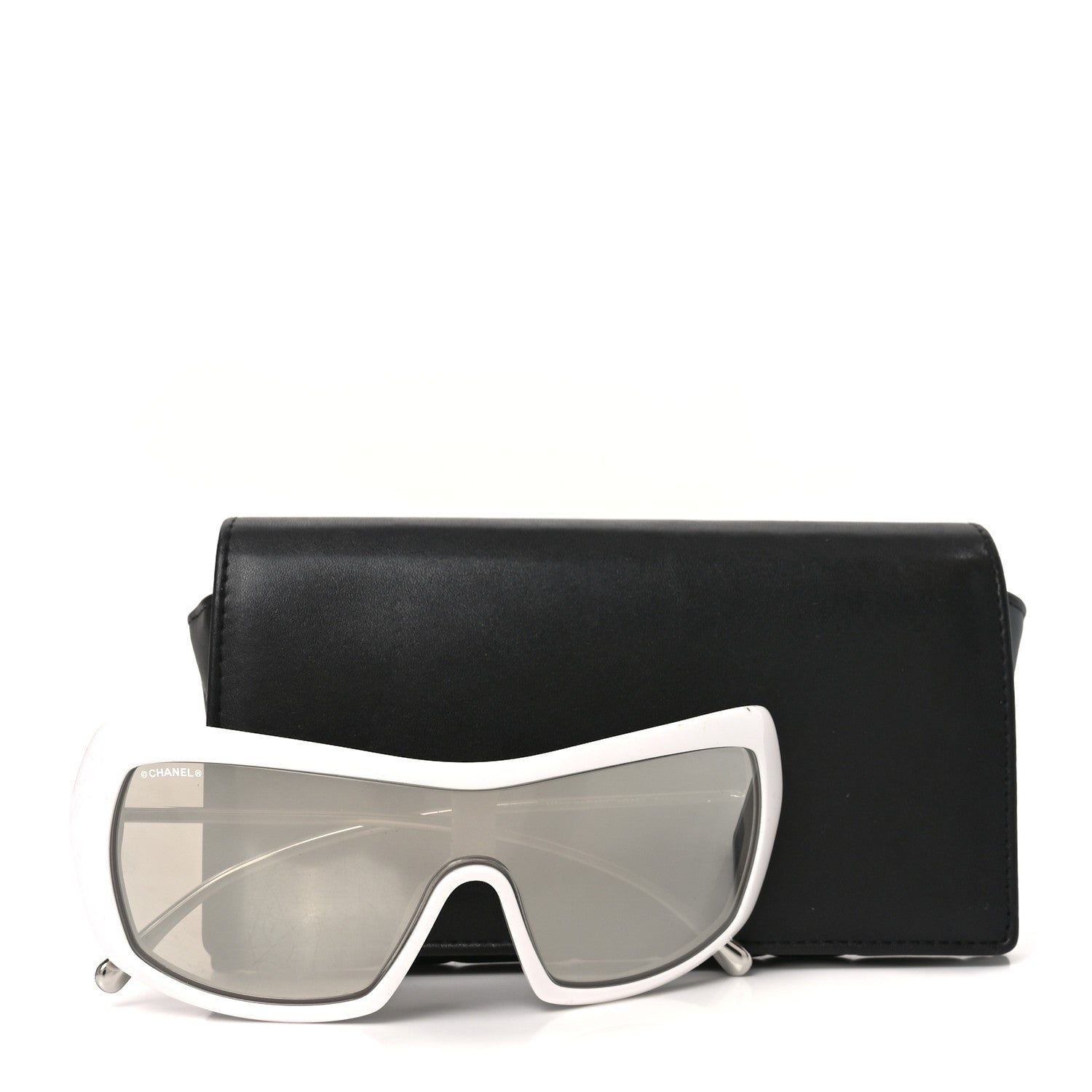 Chanel Acetate Metal Shield Sunglasses 71336A White 7 of 7