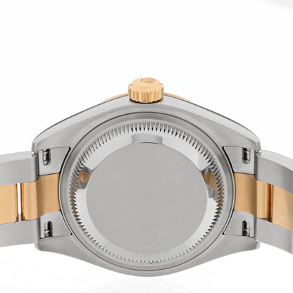 Rolex Stainless Steel 18K Yellow Gold 28mm Oyster Perpetual Datejust Watch White Roman 279173 4 of 5