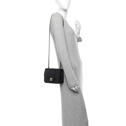 Chanel Grained Calfskin Mini Square Classic Pure Flap Black 2 of 11