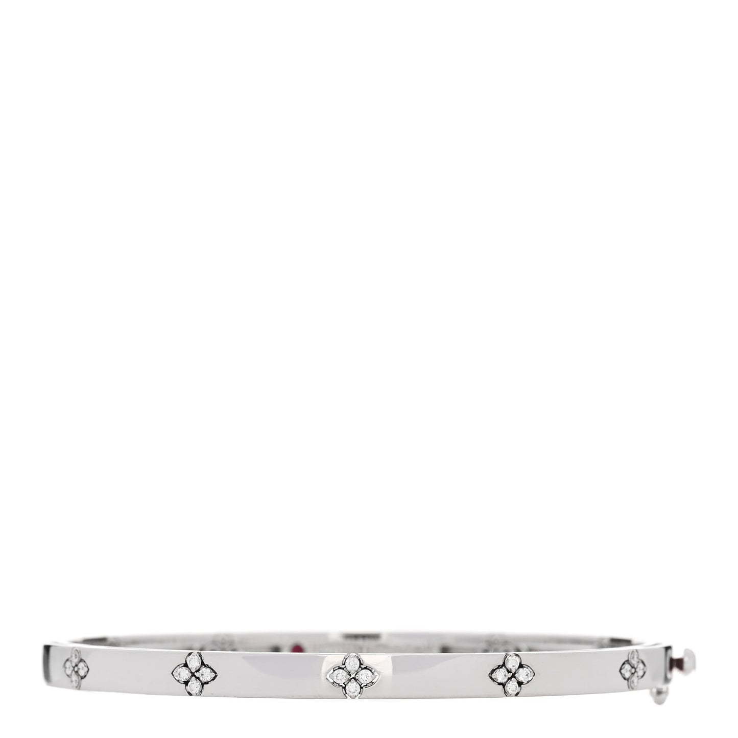 18K White Gold Diamond Love in Verona Bangle Bracelet