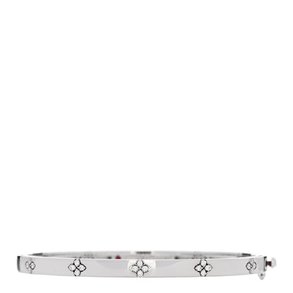 Roberto Coin 18K White Gold Diamond Love in Verona Bangle Bracelet 1 of 3