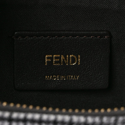 Fendi Wool Vitello Grace Small Houndstooth Small Fendigraphy Hobo Bag Grigio Anthracite 6 of 9