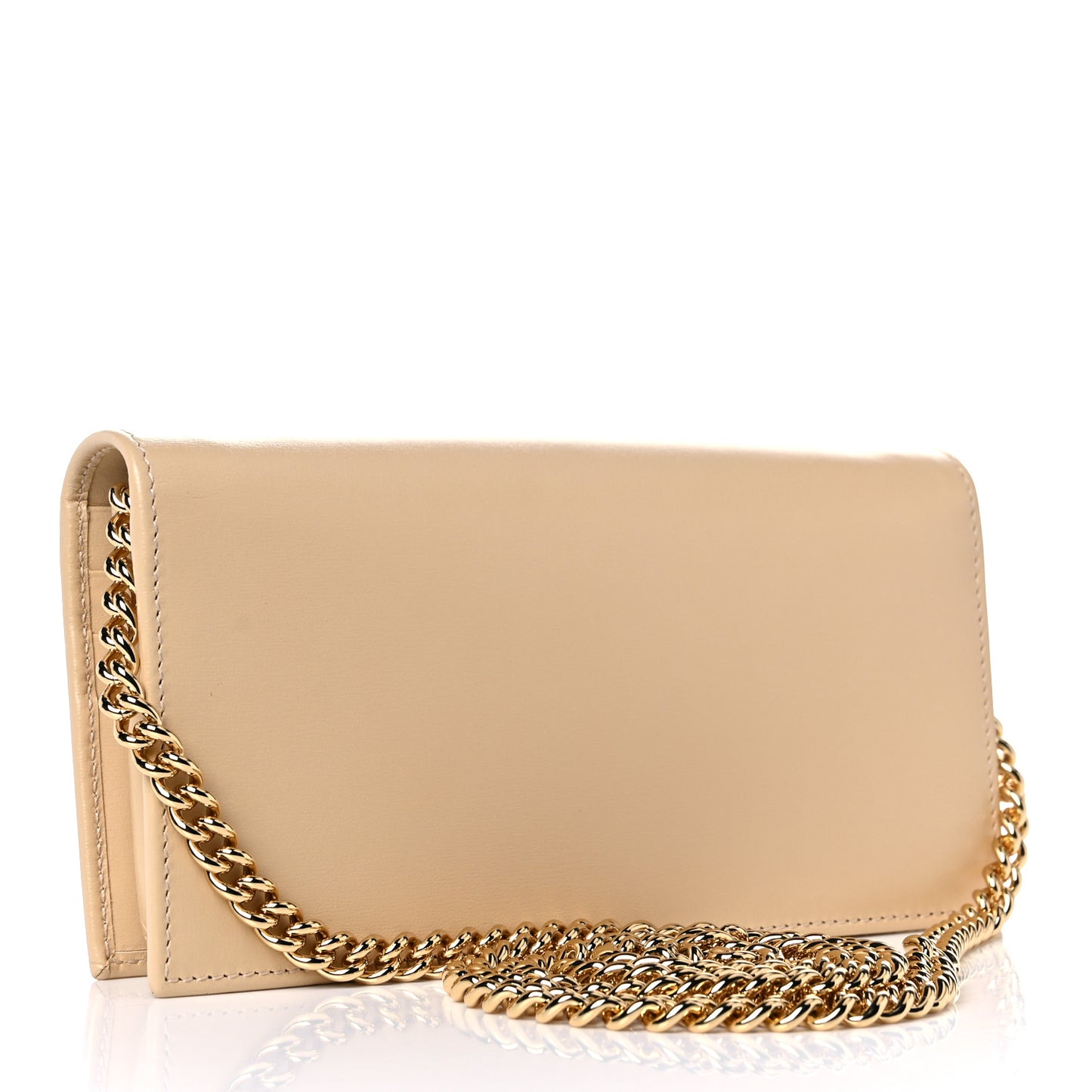 Boarded Plutone Calfskin Horsebit 1955 Wallet On Chain Bubble Tea