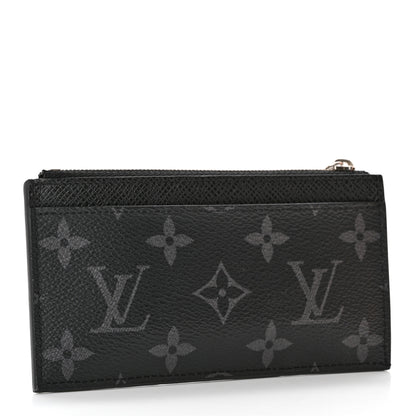 Louis Vuitton Monogram Eclipse Taiga Coin Card Holder 3 of 10