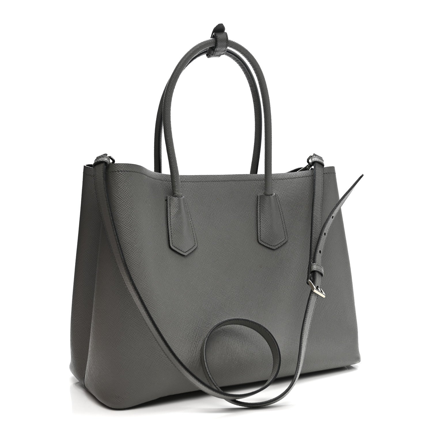 Prada Saffiano Cuir Large Double Bag Marmo 3 of 10
