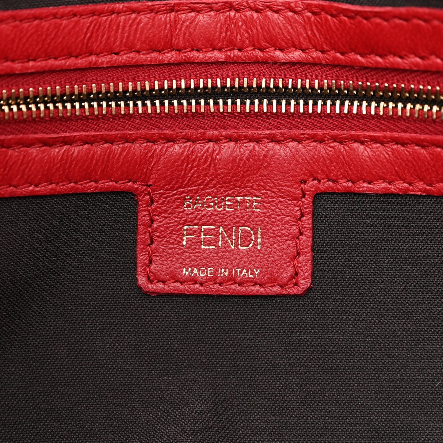 Nappa FF 1974 Embossed Baguette Fragola