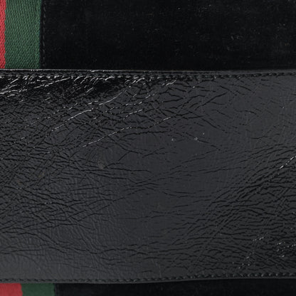 Gucci Suede Patent GG Web Medium Ophidia Tote Bag Black 8 of 9