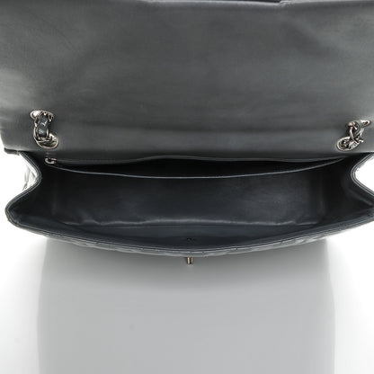 Chanel Patent Quilted Maxi Single Flap Grey 4 of 7