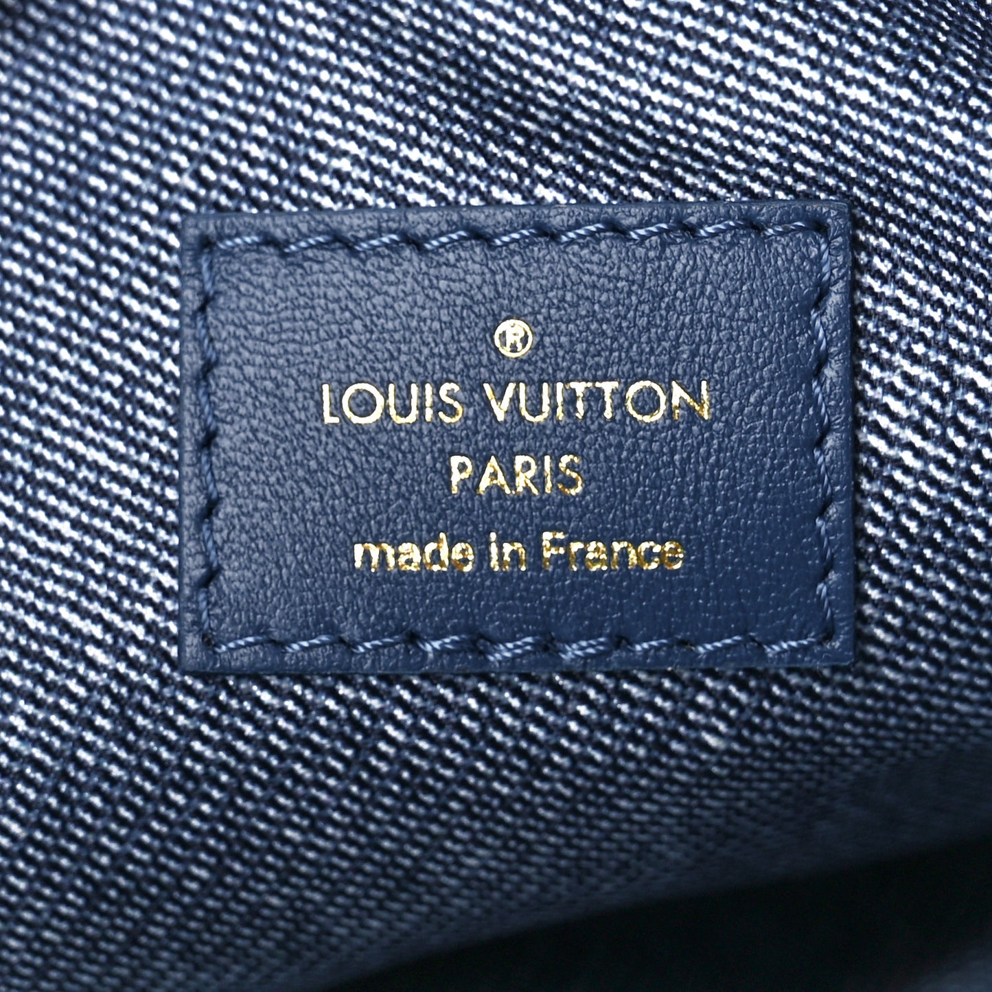Lambskin Embossed Monogram Coussin PM Denim Blue