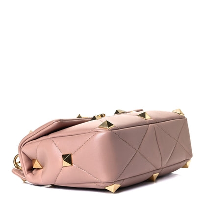 Valentino Garavani Nappa Large Roman Stud Shoulder Bag Rose Cannelle 4 of 14