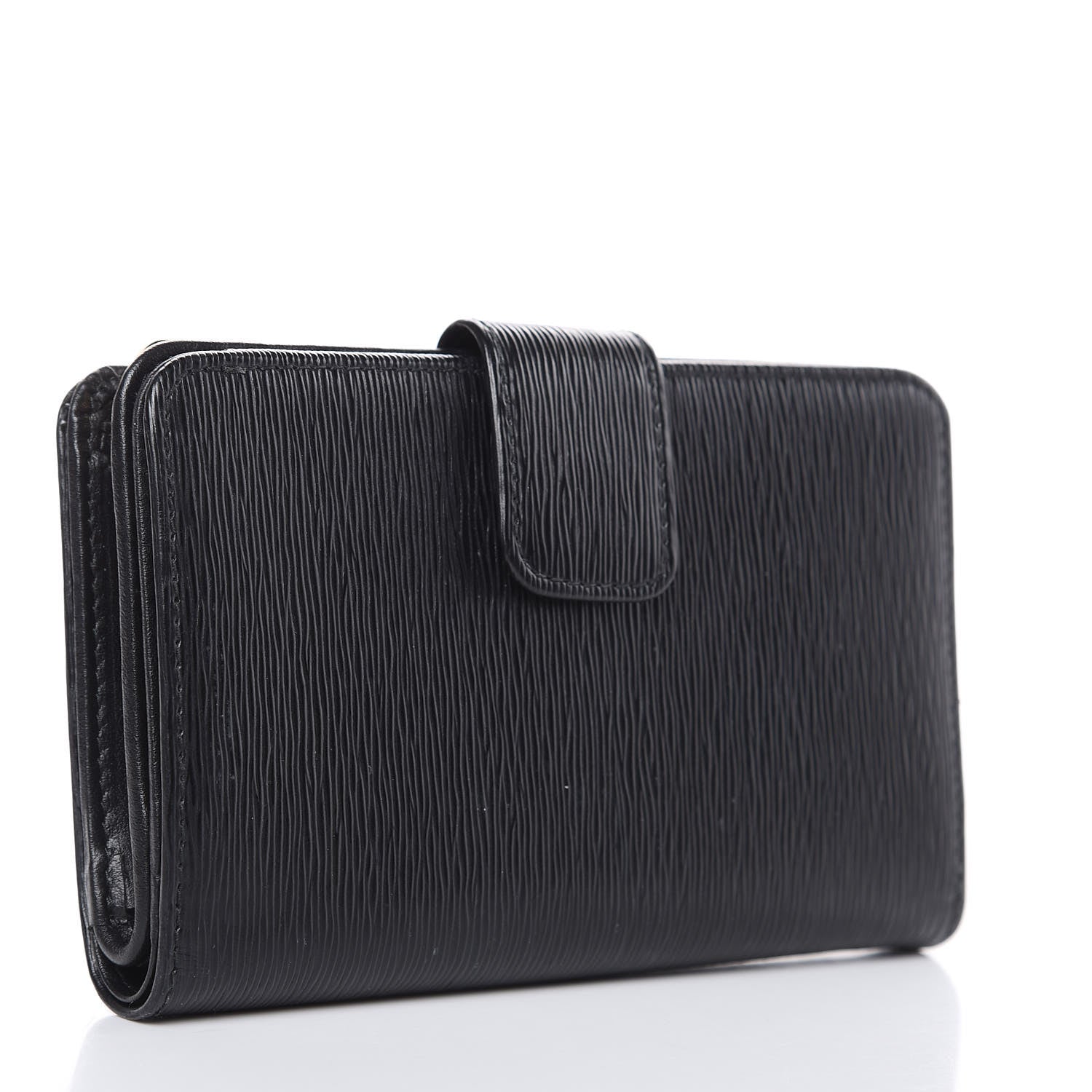 Prada Vitello Move Metal Compact Wallet Black 3 of 9