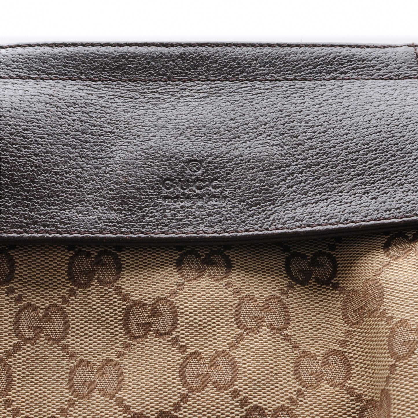 GG Monogram Web Double Pocket Belt Bag Dark Brown