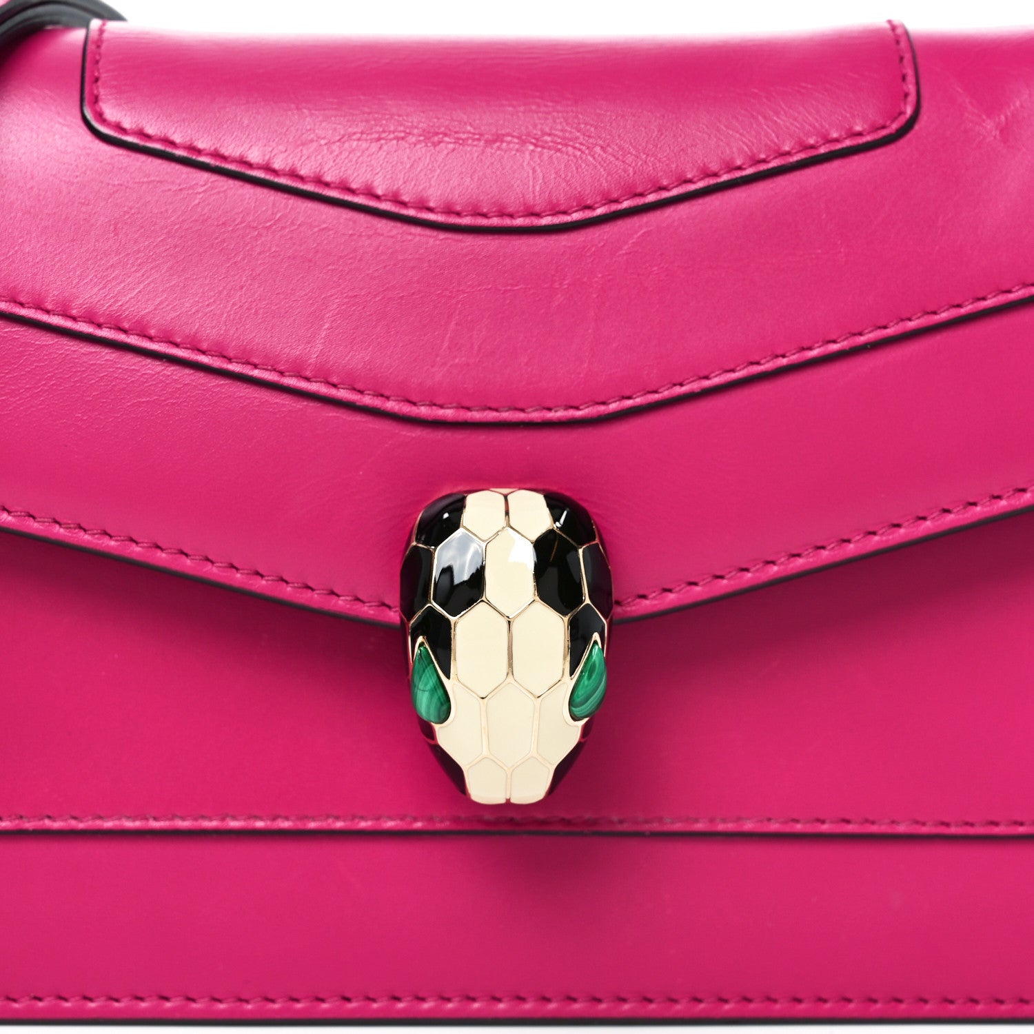 Bulgari Calfskin Serpenti Forever Crossbody Bag Plum 7 of 10