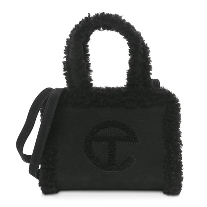 Telfar X UGG Suede Shearling Small Shopping Bag Black 1 of 9