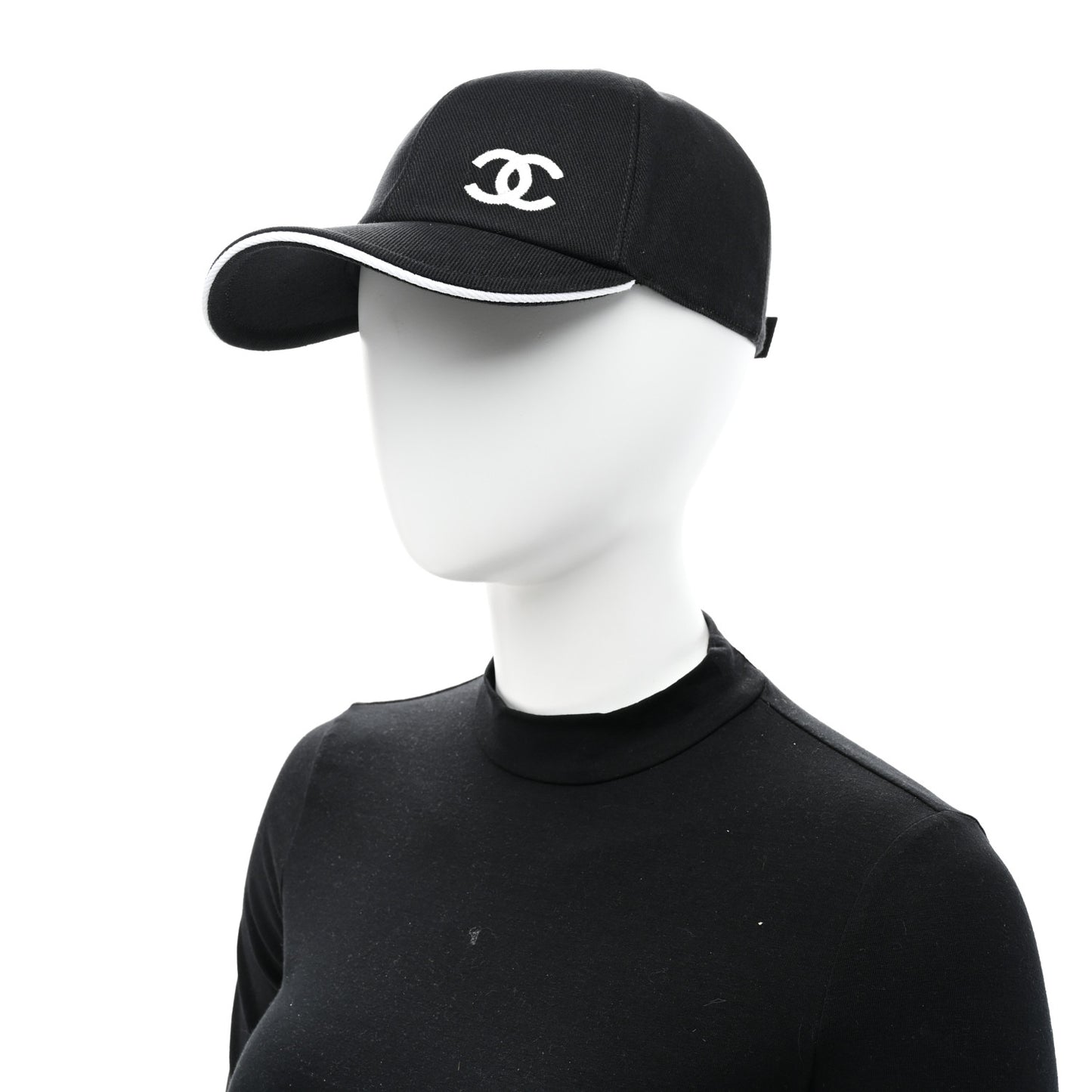 Cotton CC Cap Hat Black White