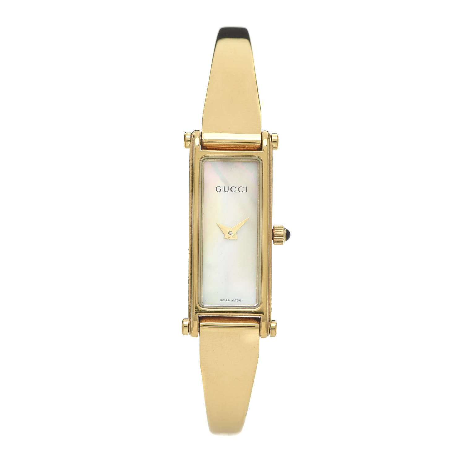 Gucci Stainless Steel Mother of Pearl 12mm 1500L Horsebit Quartz Watch 1 of 6