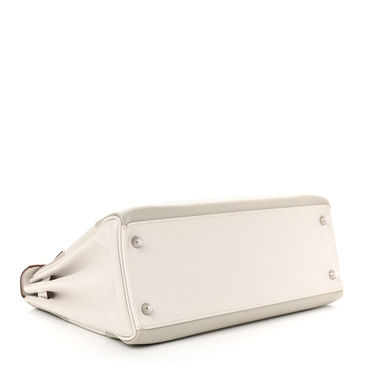 Hermes Swift Ghillies Kelly Retourne 32 White Gris Perle 4 of 14