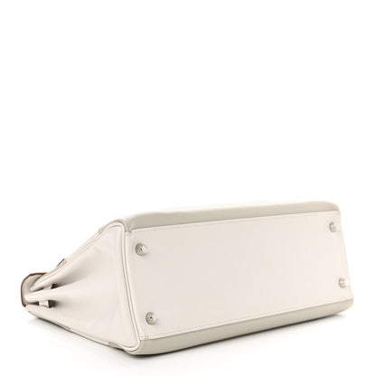 Hermes Swift Ghillies Kelly Retourne 32 White Gris Perle 4 of 14