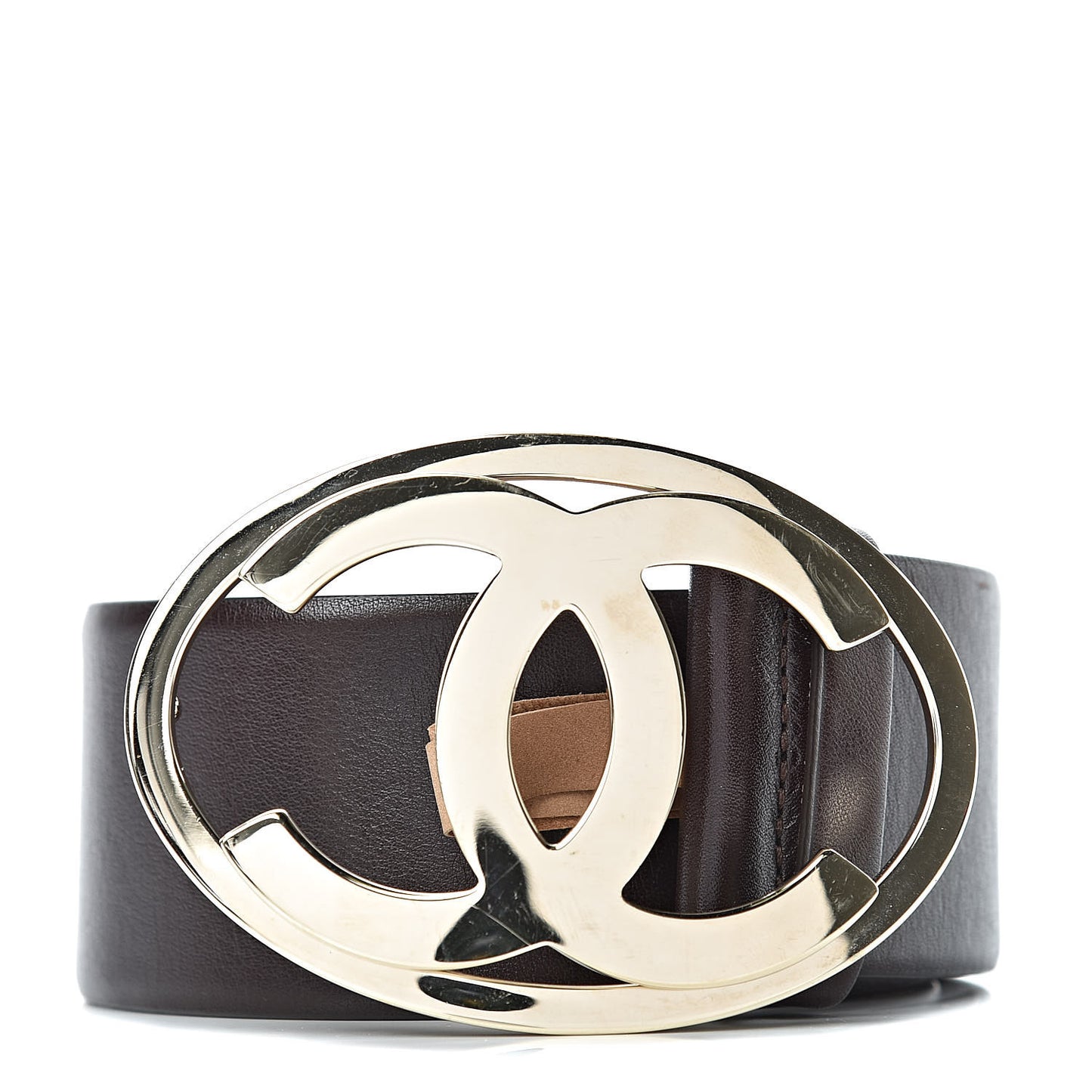 Calfskin CC Belt 90 36 Dark Brown